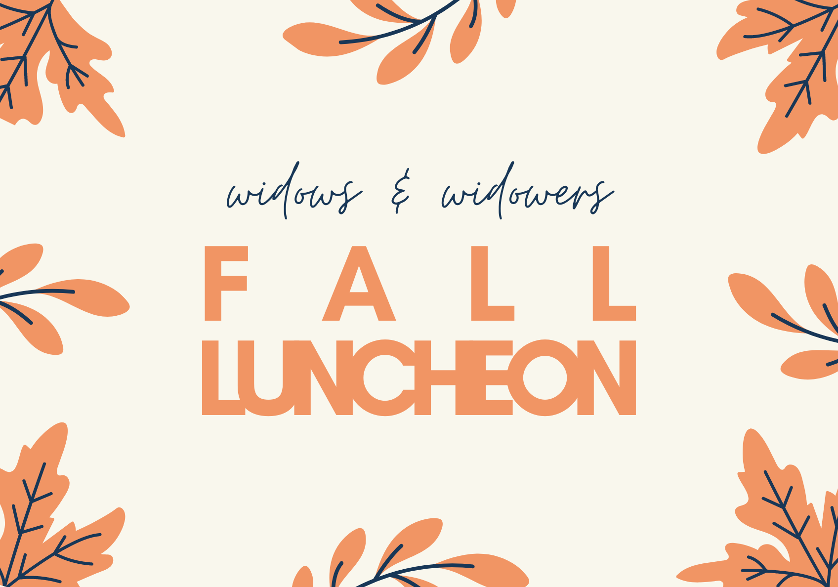 Widow and Widower Fall Luncheon